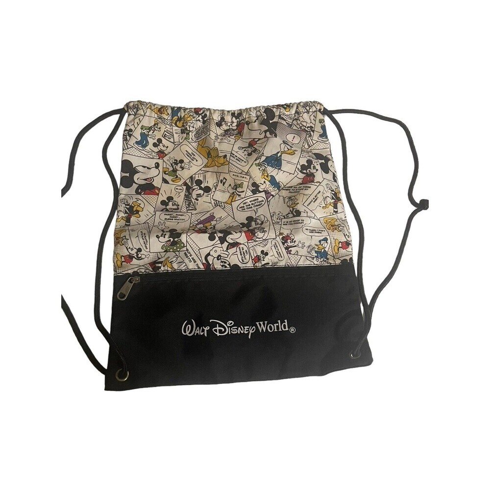 Walt Disney World Strap Bag Black White Disney Characters